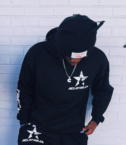 RR Mask Black Hoodie